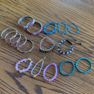 16 Colourful Bracelet Bundle